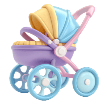 Floating watercolor accent baby product