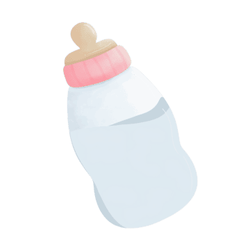 Floating watercolor accent baby stroller