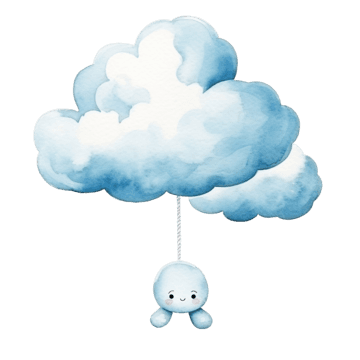 Floating watercolor accent baby toy