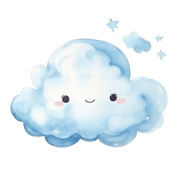 Floating watercolor accent baby care